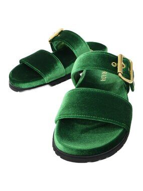 Prada Velvet Slide Sandals